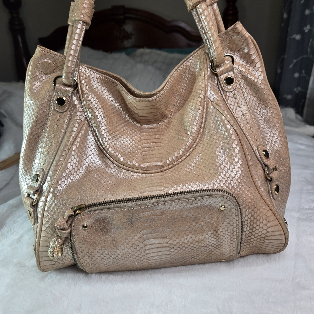 Tre Vero Limited Edition Metallic Leather Python … - image 1